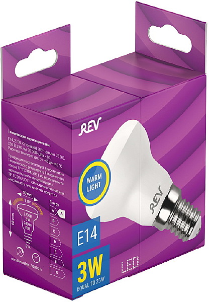 Светодиодная лампа REV E14 Рефлектор 3Вт 32361 7